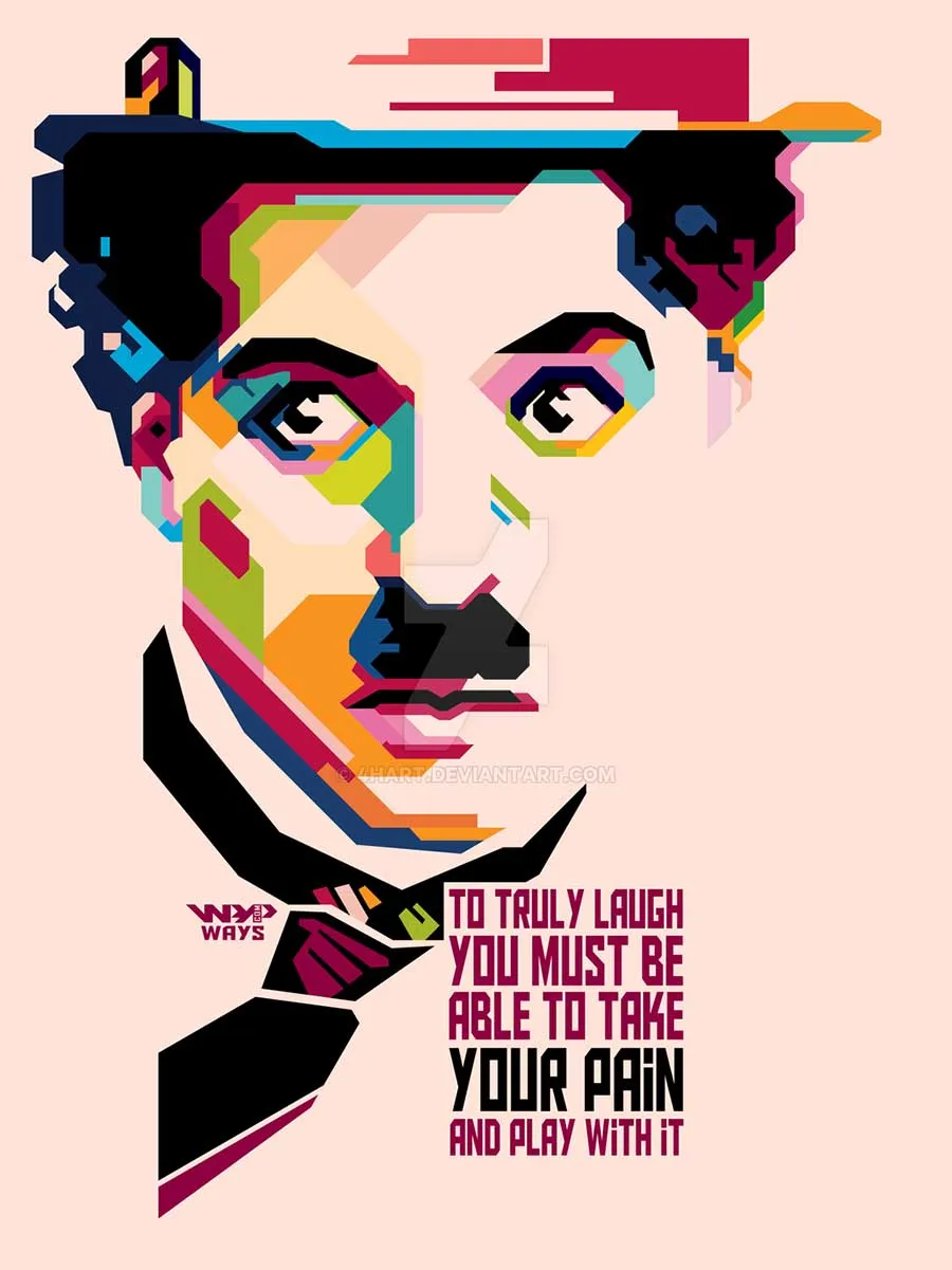 Foto WPAP Charlie Chaplin 2