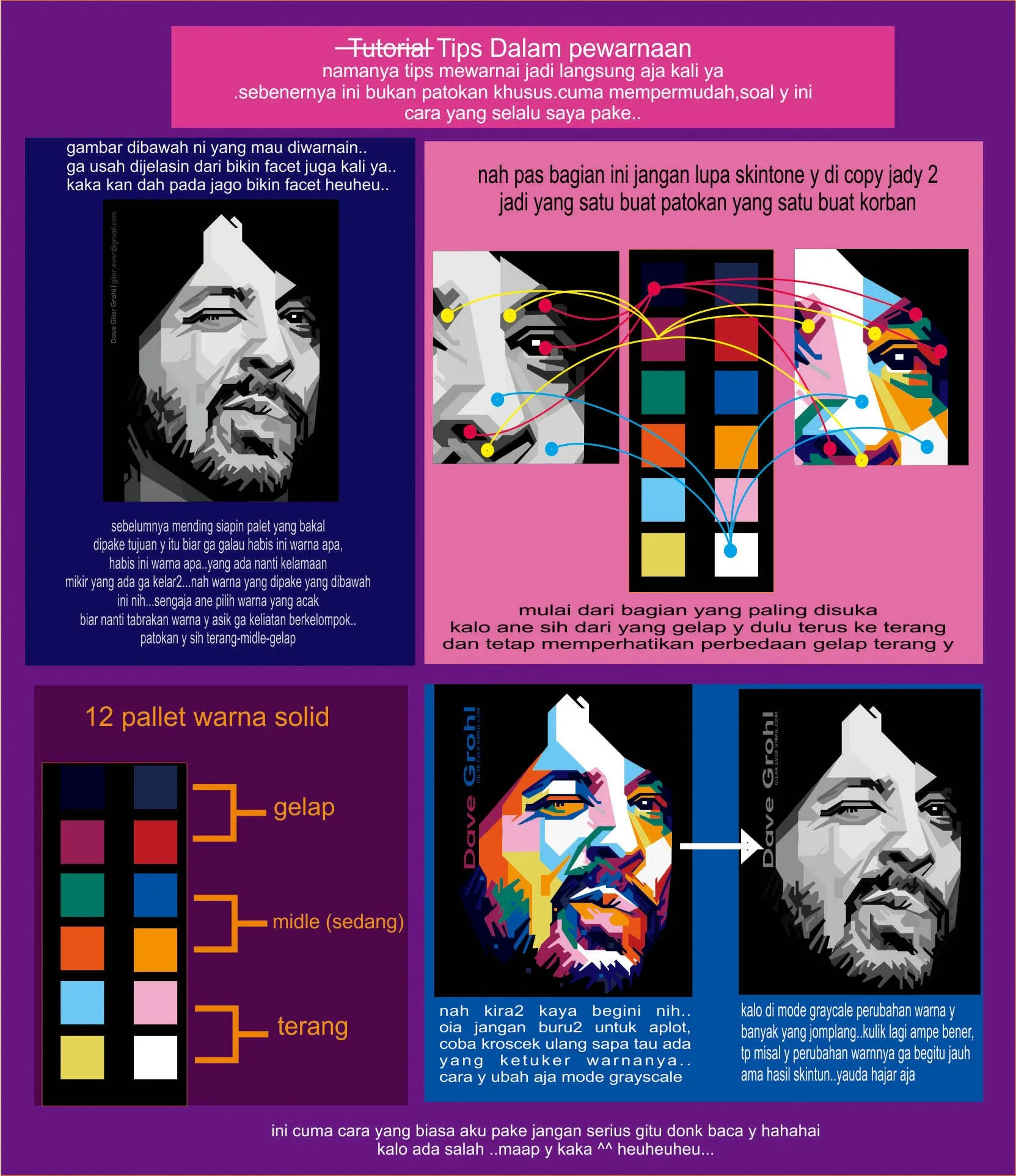 Pemilihan Warna WPAP