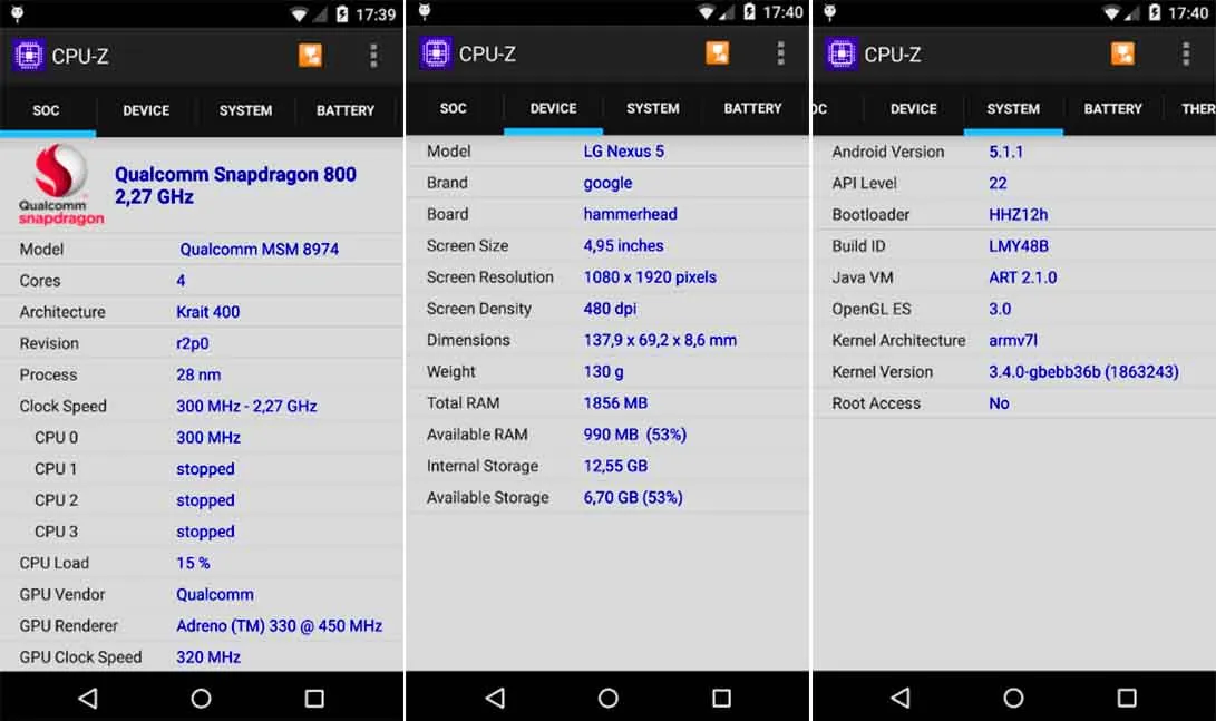 Cara Cek Chipset dan Sesifikasi Android Dengan CPU-Z