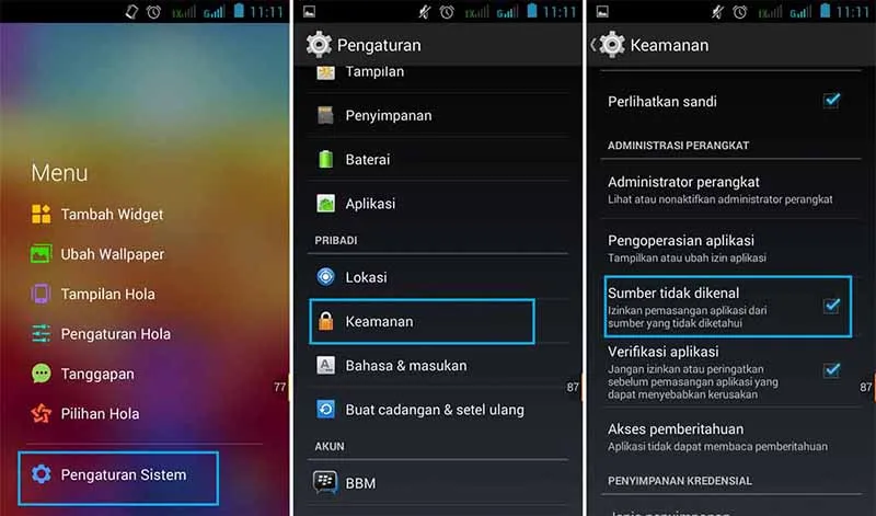 Install Aplikasi Android