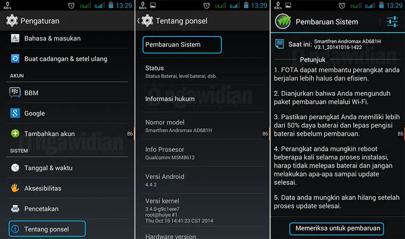Cara Melakukan Upgrade Android Ke Versi Terbaru
