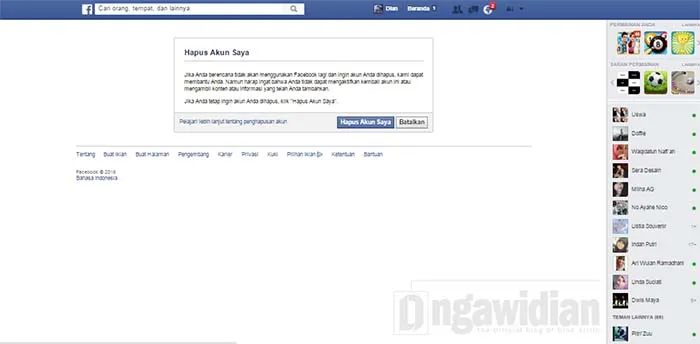 Cara Menghapus Akun Facebook di Android
