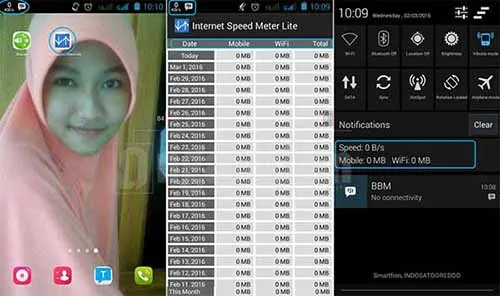 Menampilkan Speed Internet di Status Bar