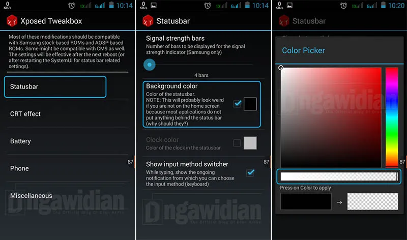 Mengubah Status Bar Android Jadi Transparan