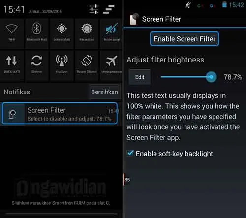 Menghemat Baterai Android Dengan Screen Filter