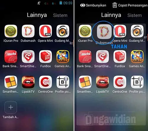 Menyembunyikan Aplikasi Android
