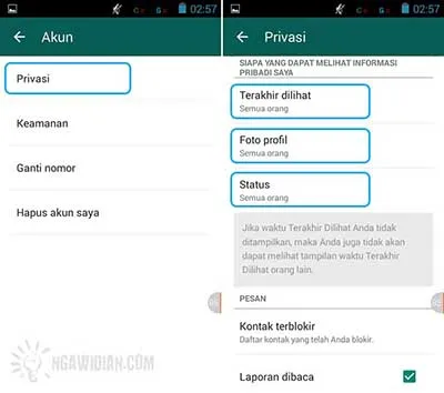 Atur Privasi WhatsApp