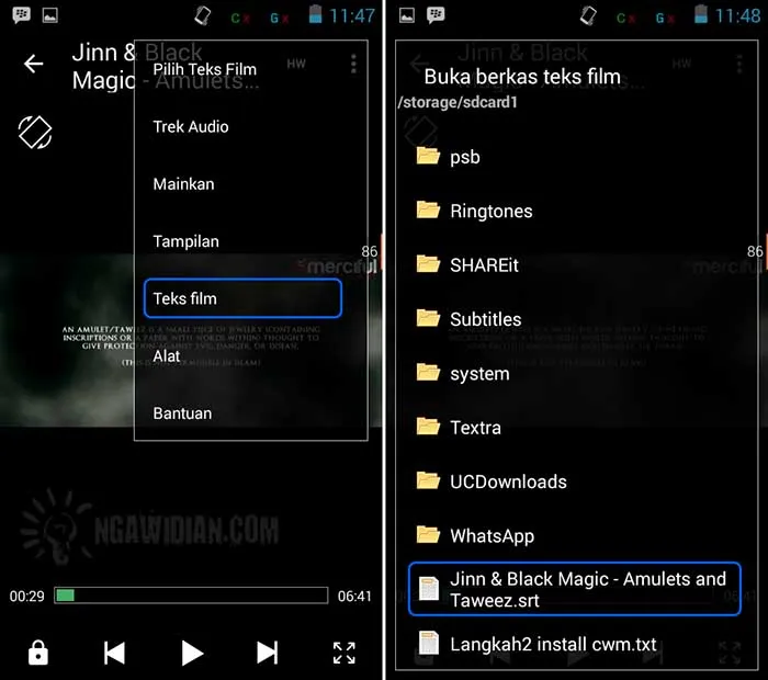 Cara Menampilkan Subtitle Film Dengan MX Player 2