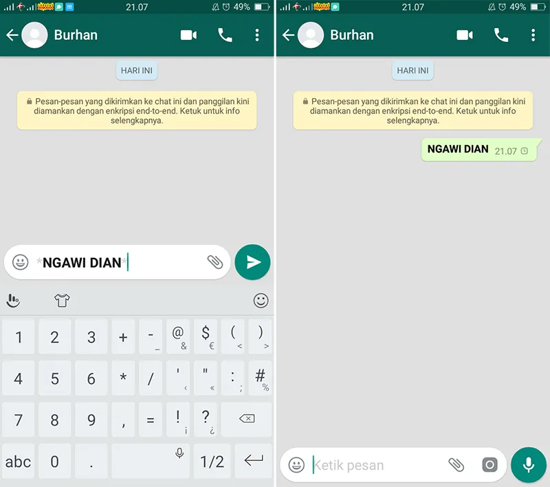 Cara Menulis Huruf Tebal di WhatsApp