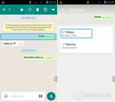 Melihat Pesan WhatsApp Sudah Dibaca Atau Belum 2