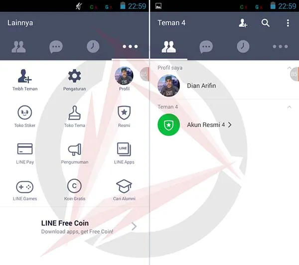 Blokir Teman di LINE Android