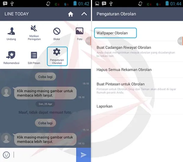 Cara Ganti Latar Belakang LINE Android