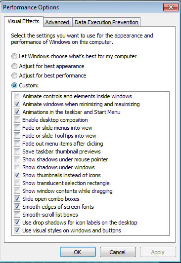 Visual Effect Windows