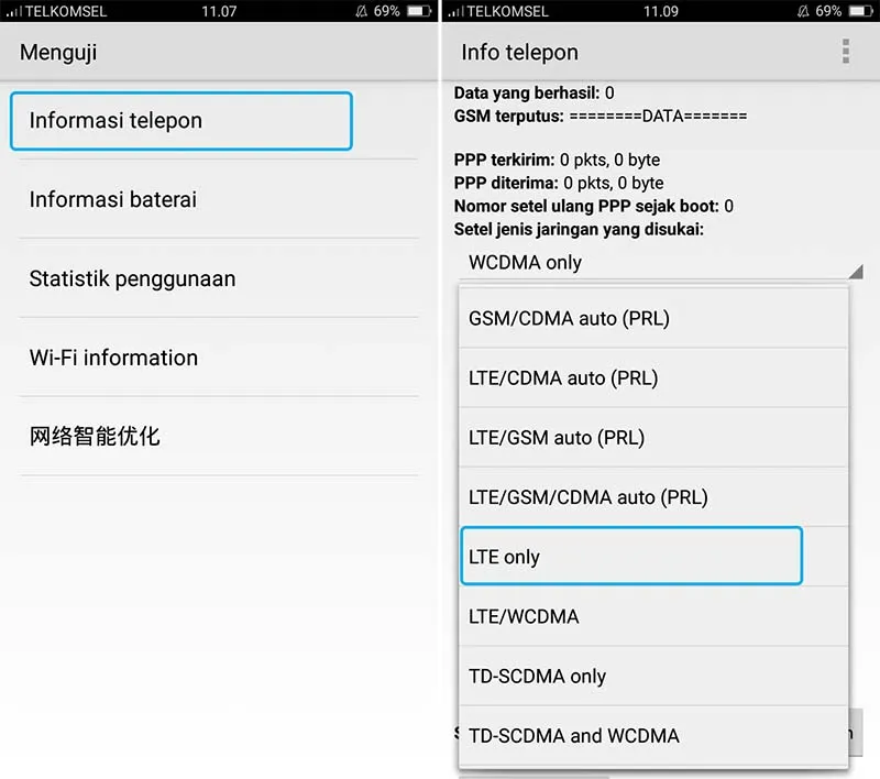 Cara Ubah Sinyal HP ke 4G LTE