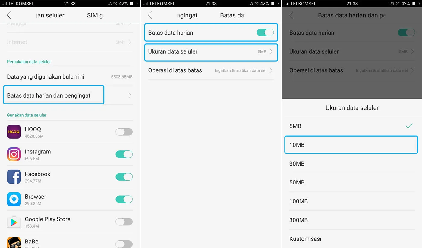 Batasi Penggunaan Data Seluler