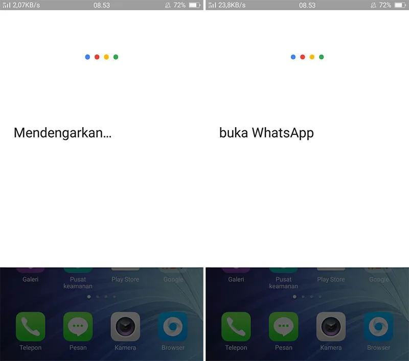 Buka WhatsApp Dengan Ok Google 