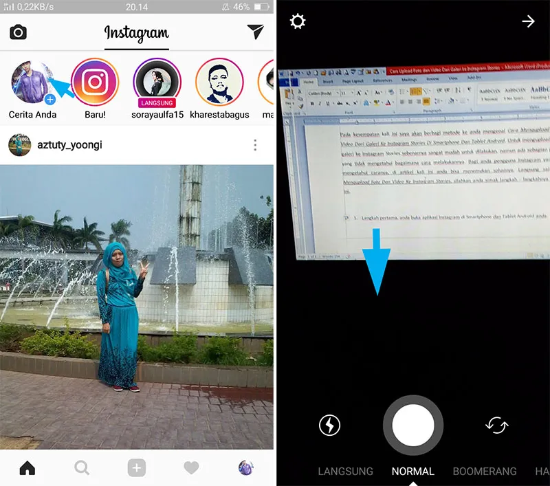 Geser Jari Anda Ke Bawah