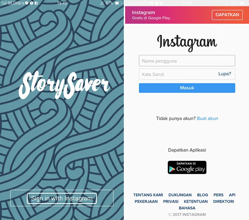 Masuk Dengan Username dan Kata Sandi