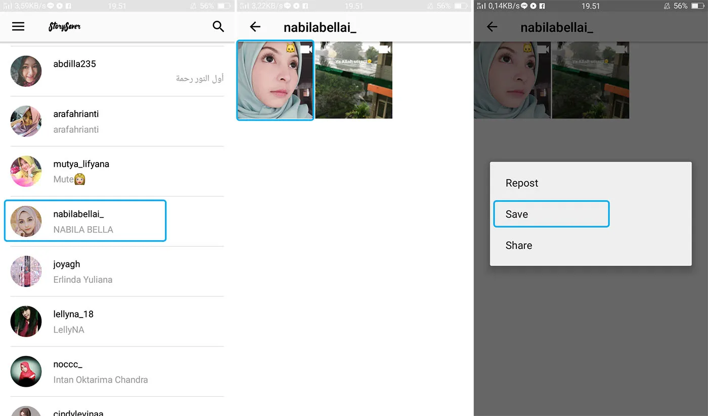 Simpan Foto dan Video Instagram Stories