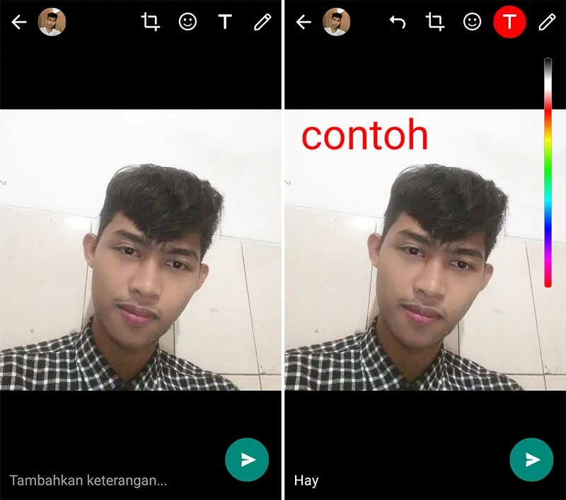 Tambahkan Foto dan Text 2