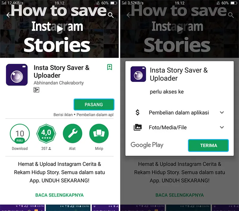 Unduh dan Install Insta Story Saver & Uploader