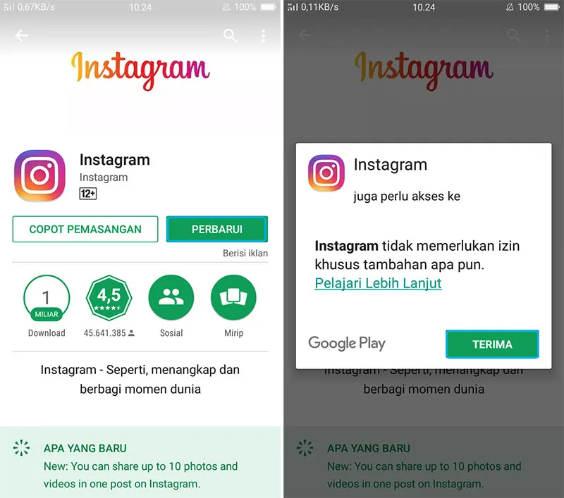 Update Aplikasi Instagram