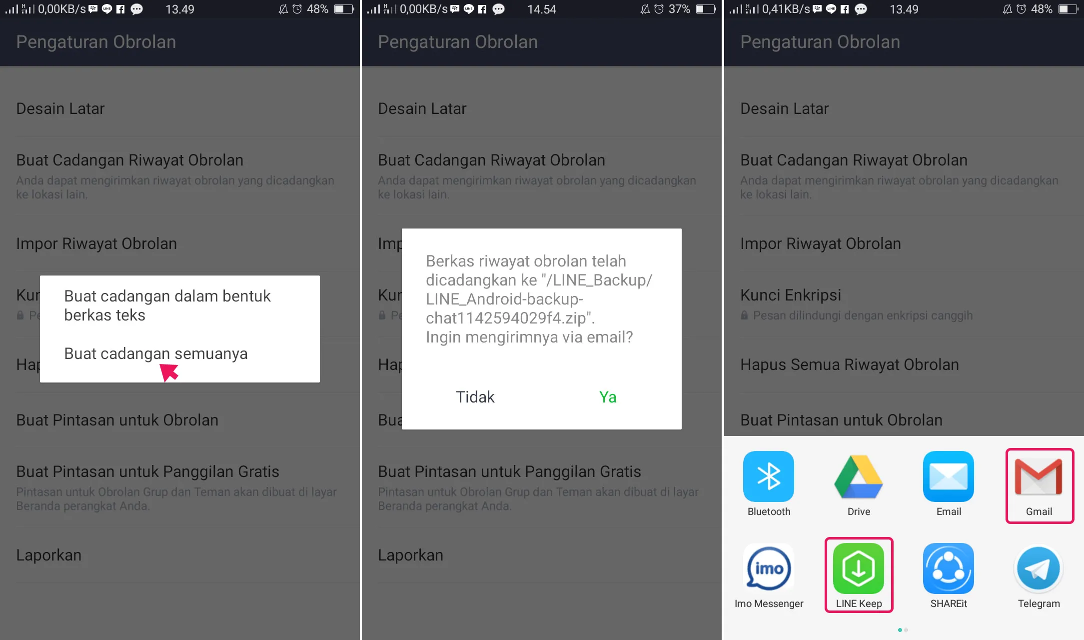 Buat Cadangan Semuanya