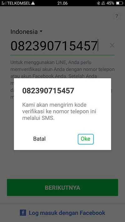 Cara Daftar Akun LINE Android 
