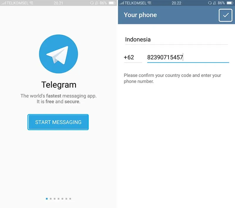 Cara Daftar Telegram di Android