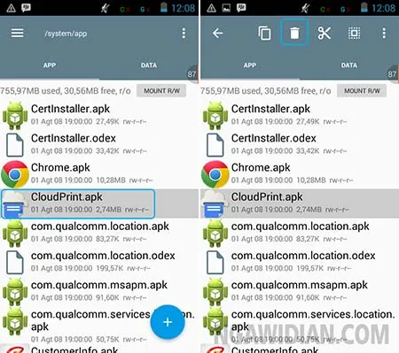 Cara Delete Aplikasi Bloatware Android