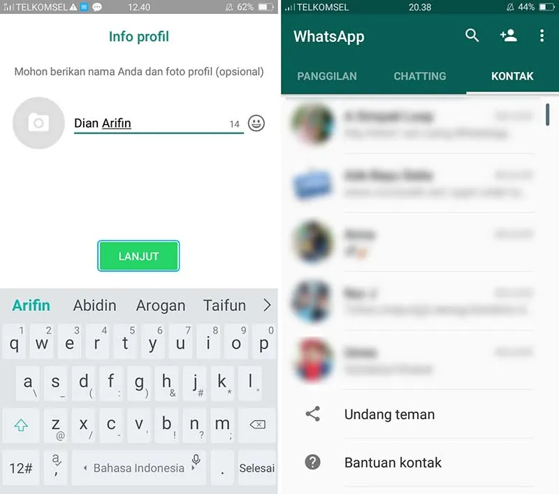 Daftar Aplikasi WhatsApp 