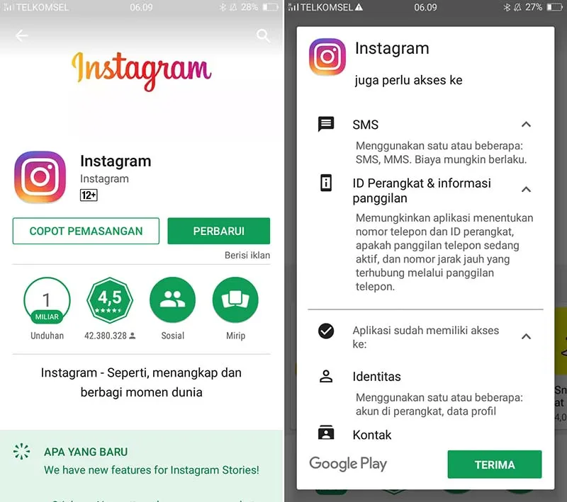 Install Aplikasi Instagram