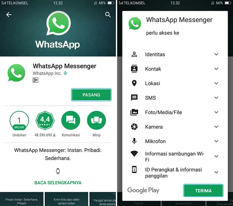 Install Aplikasi WhatsApp