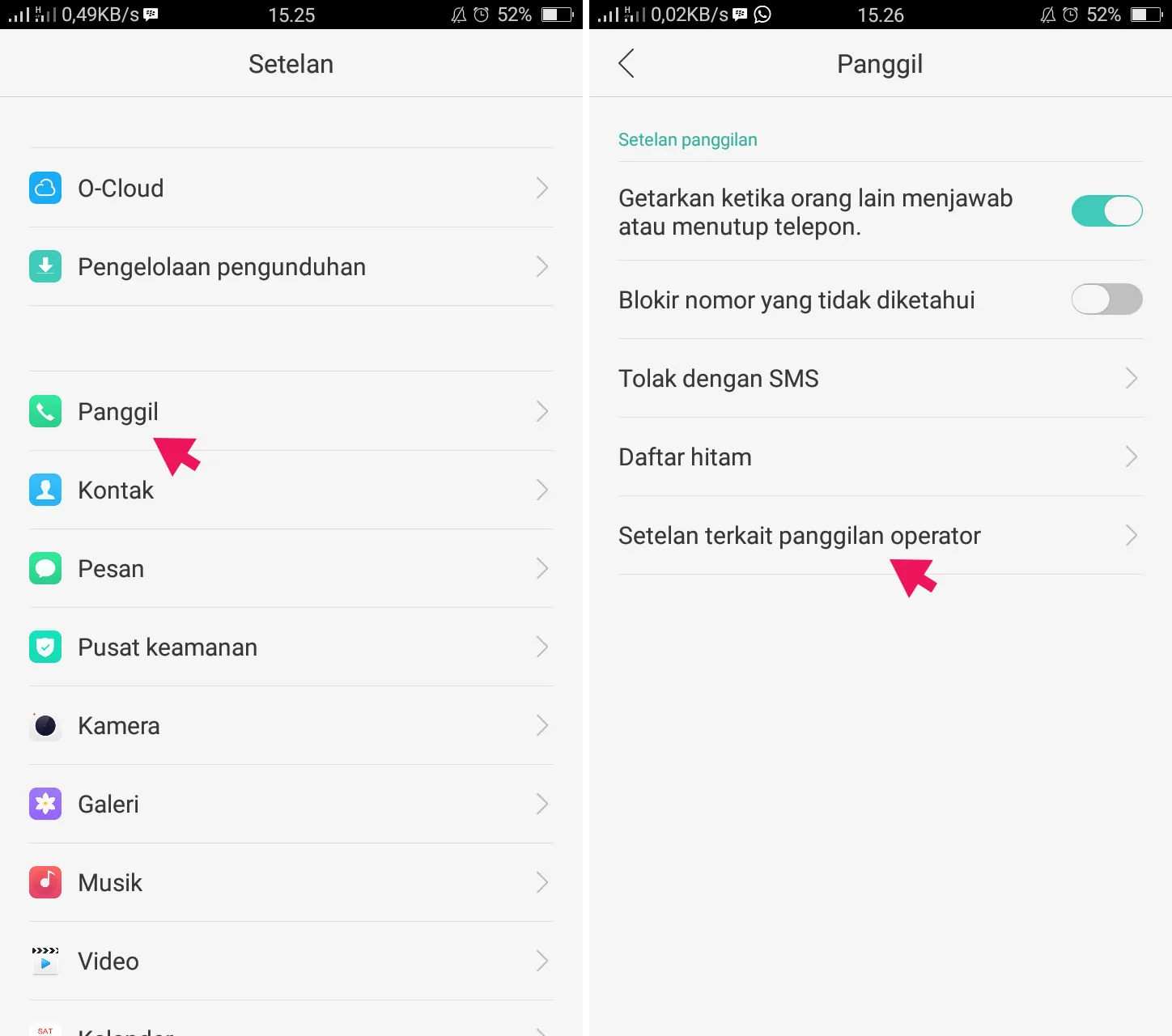 Menyembunyikan Nomor di HP Android