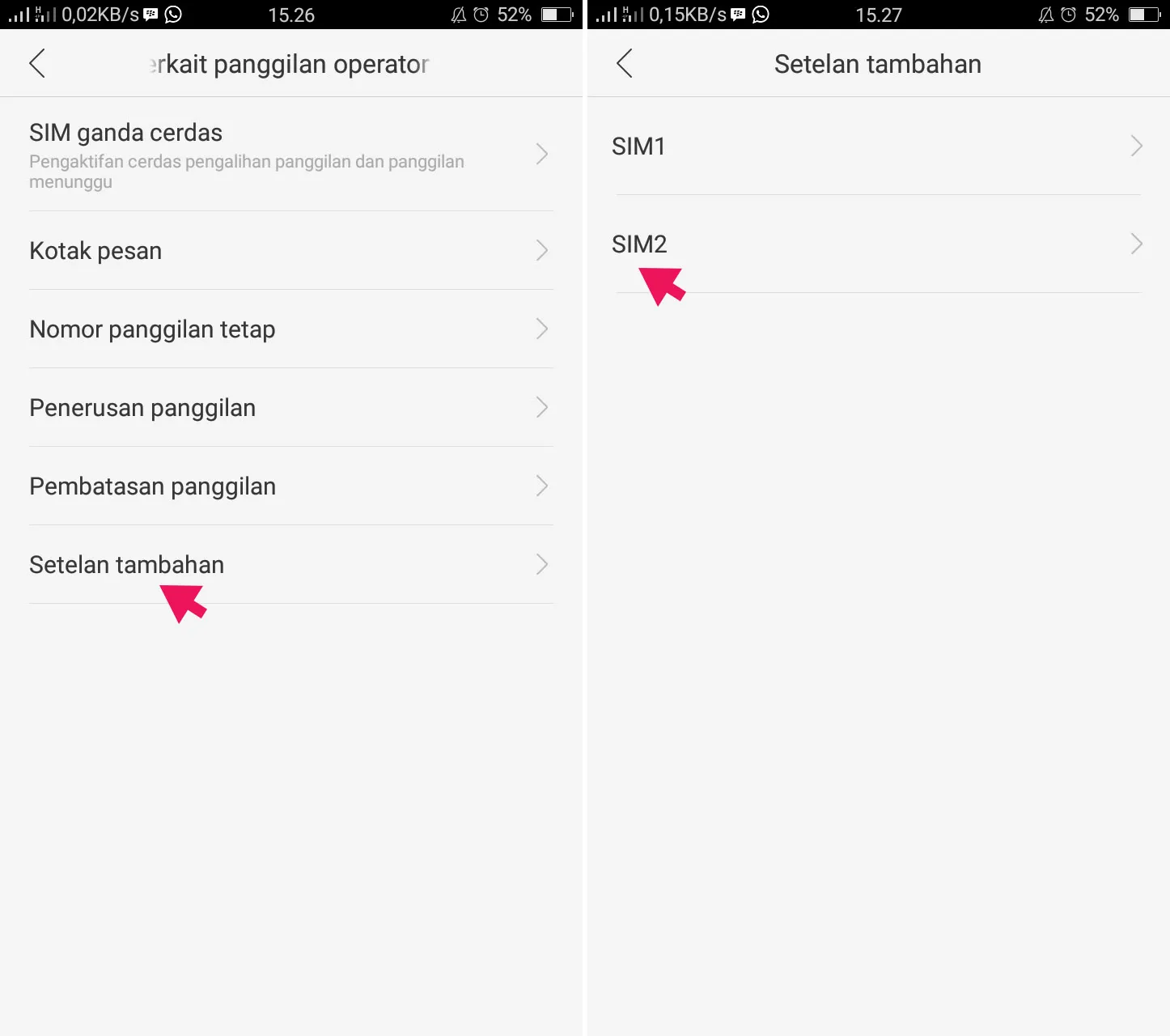 Private Number di Android
