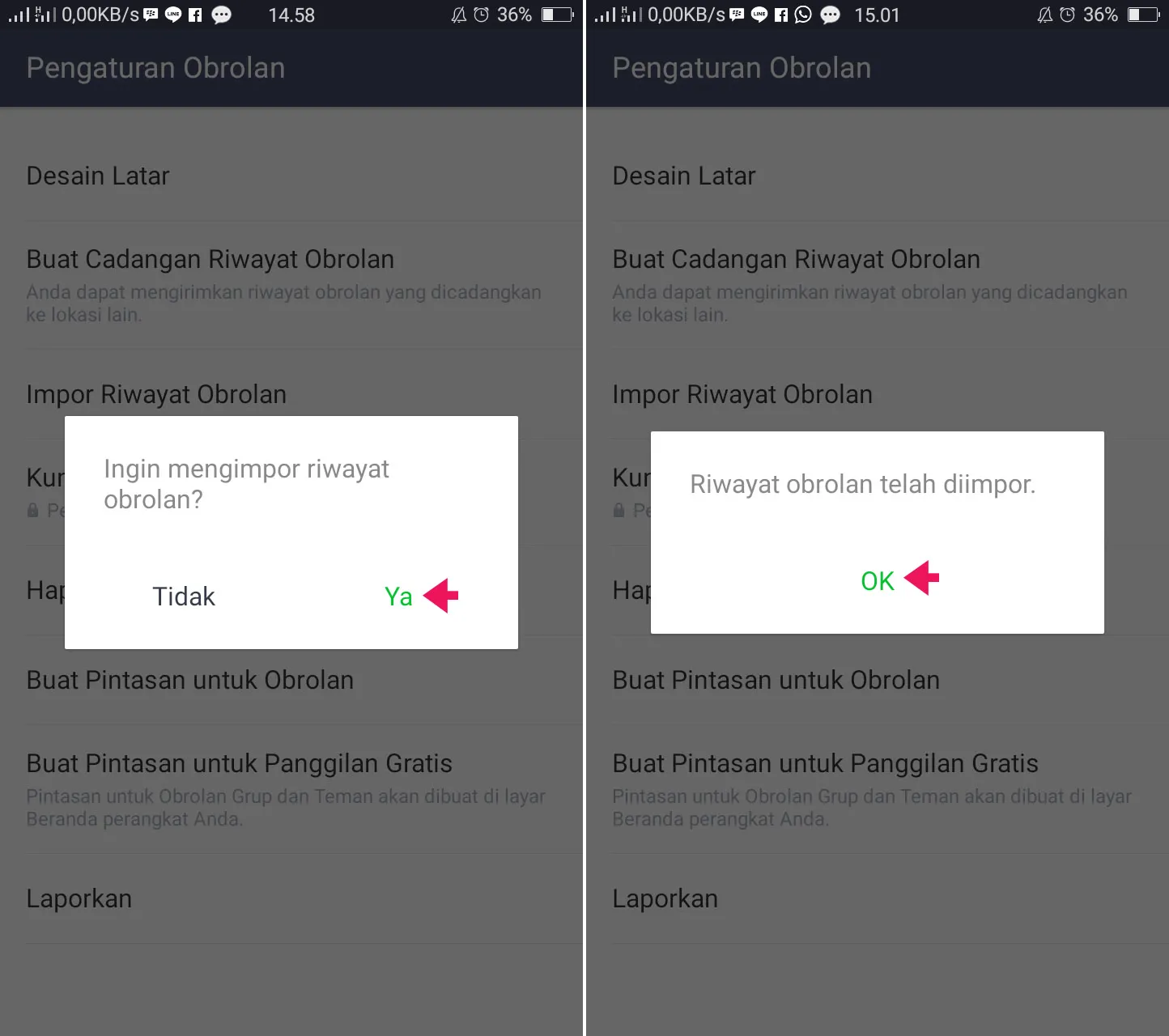 Restore Riwayat Obrolan LINE