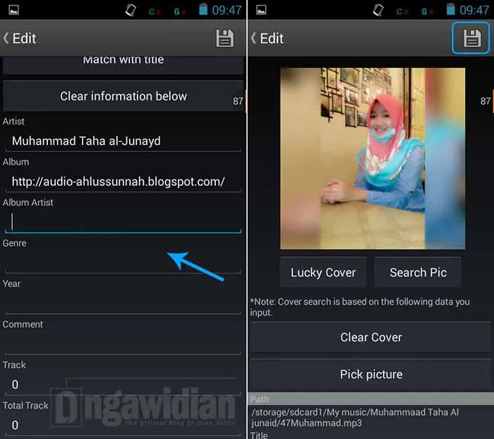 Cara Mengganti Gambar Album MP3 Android