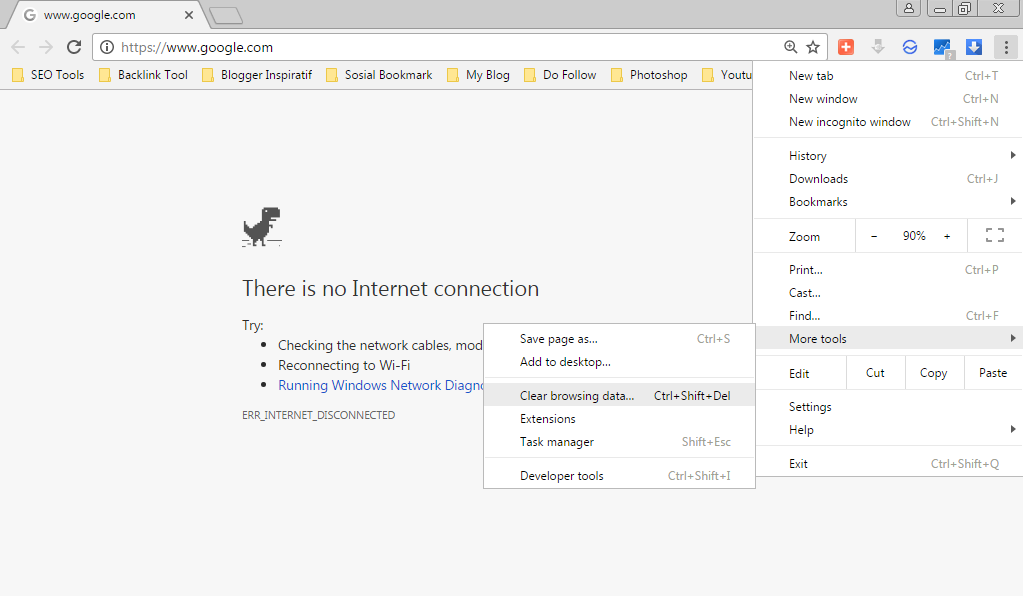 Membersihkan History Google Chrome