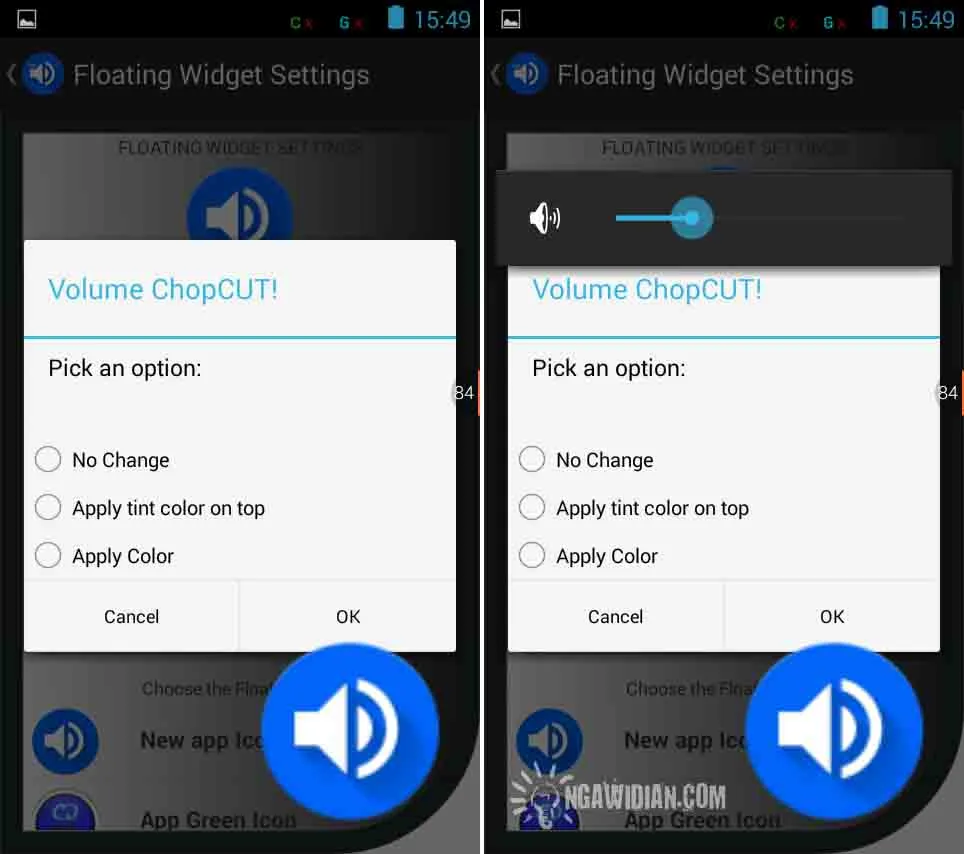 Mengatur Suara Android Dengan Volume ChopCut 2