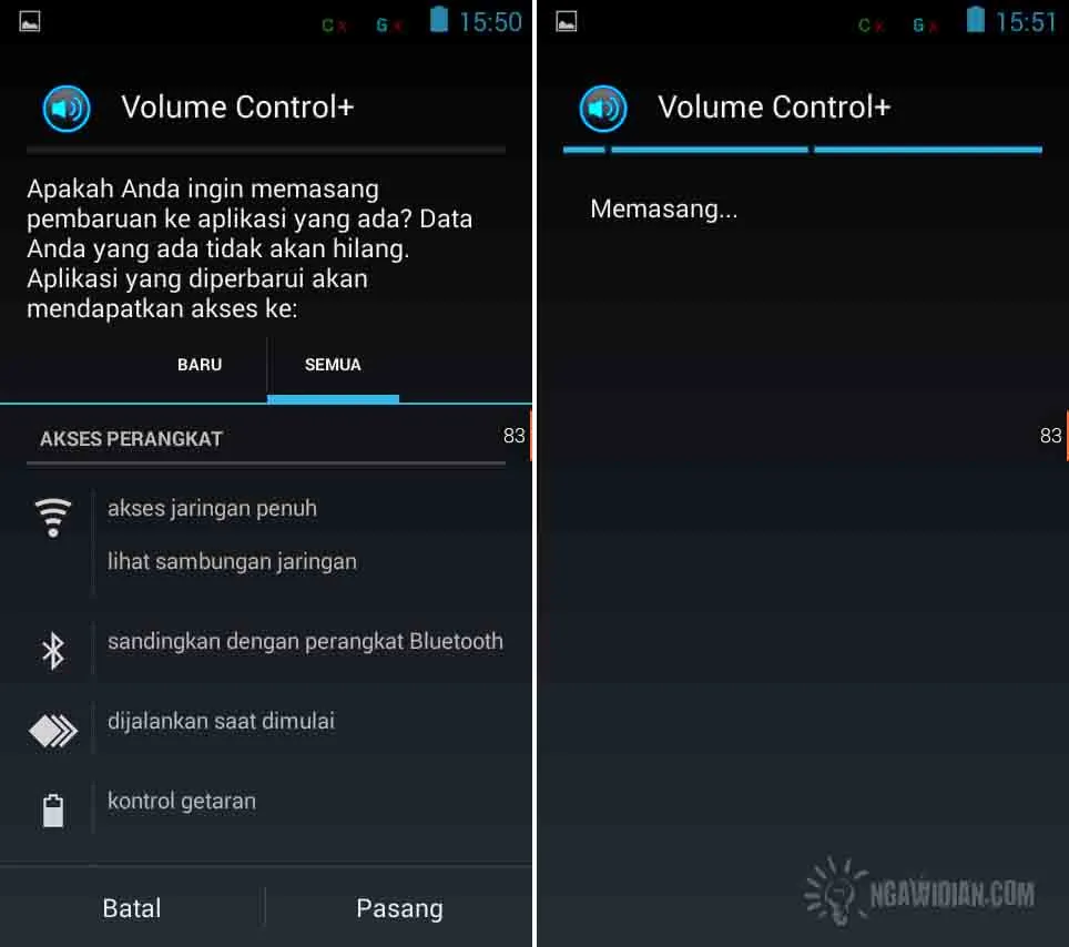 Mengatur Suara Android Dengan Volume Control+ 1