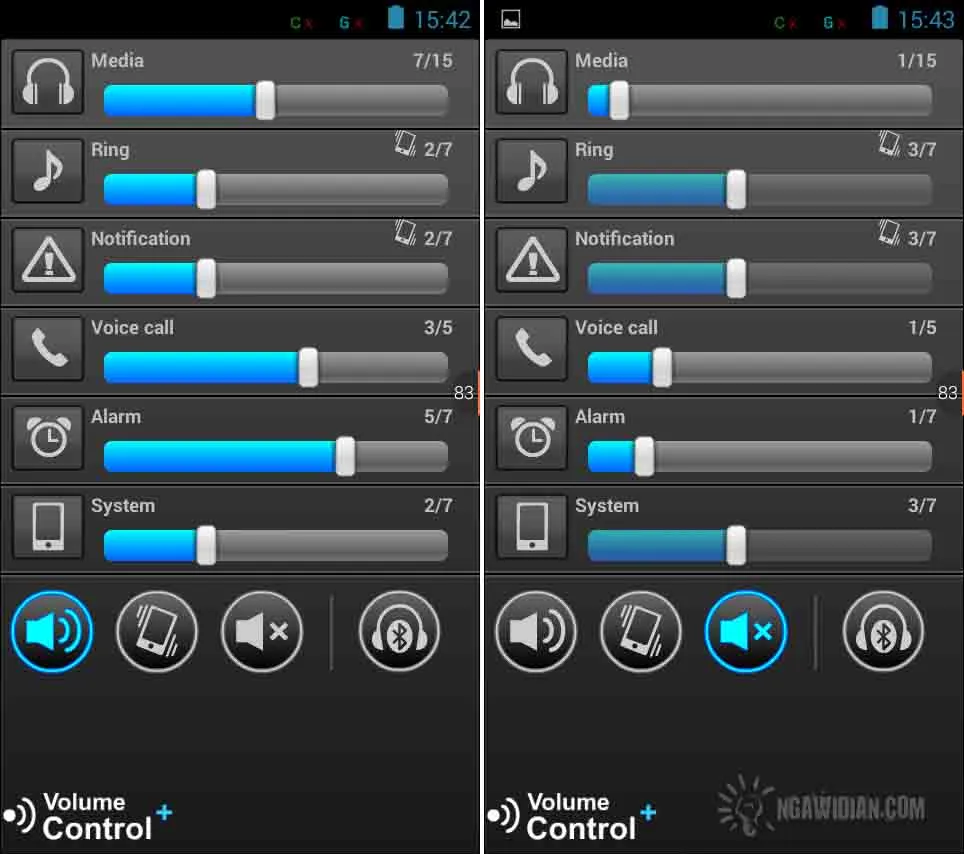 Mengatur Suara Android Dengan Volume Control+ 2