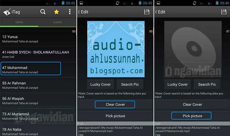 Mengganti Cover Album MP3 Android