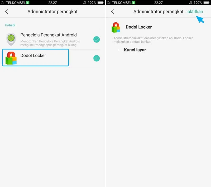 Nonaktifkan Aplikasi Pada Device Administrator