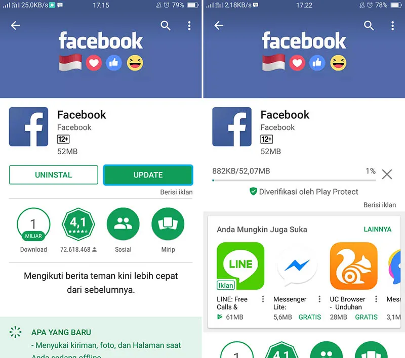 Update Facebook