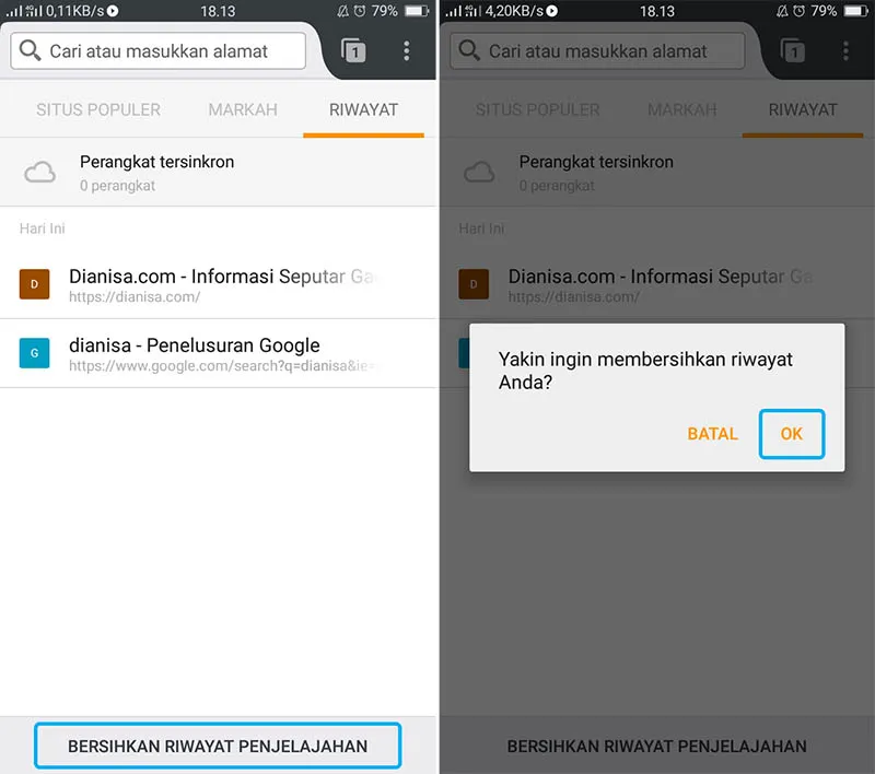 Hapus Riwayat Pencarian Mozilla Firefox