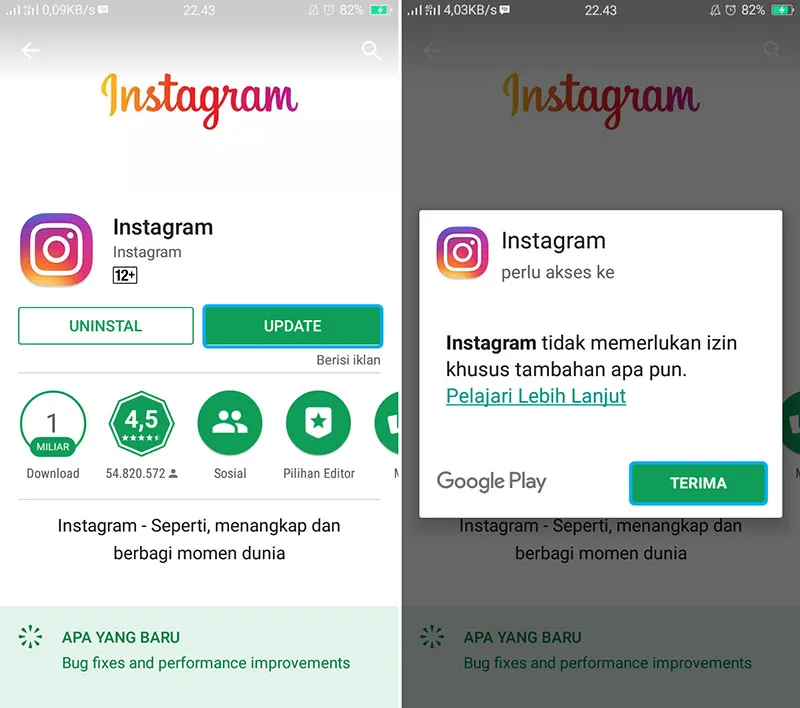 Update Aplikasi Instagram