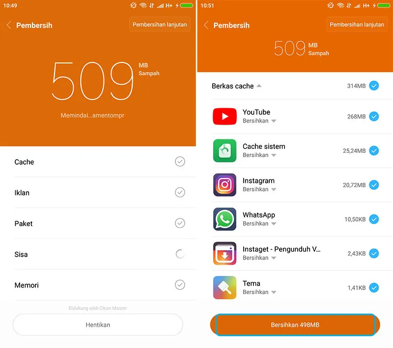 Bersihkan Cache Xiaomi