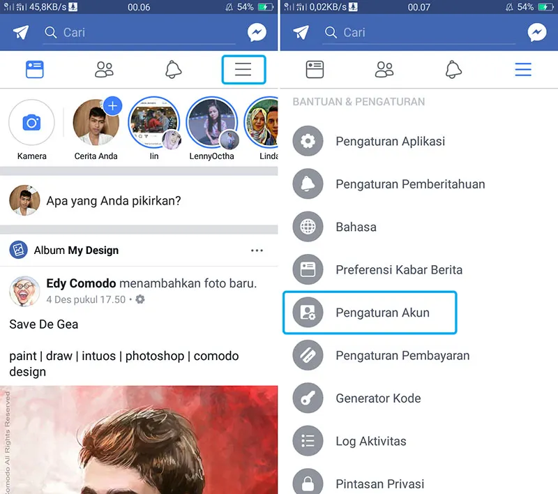 Nonaktifkan Akun Facebook