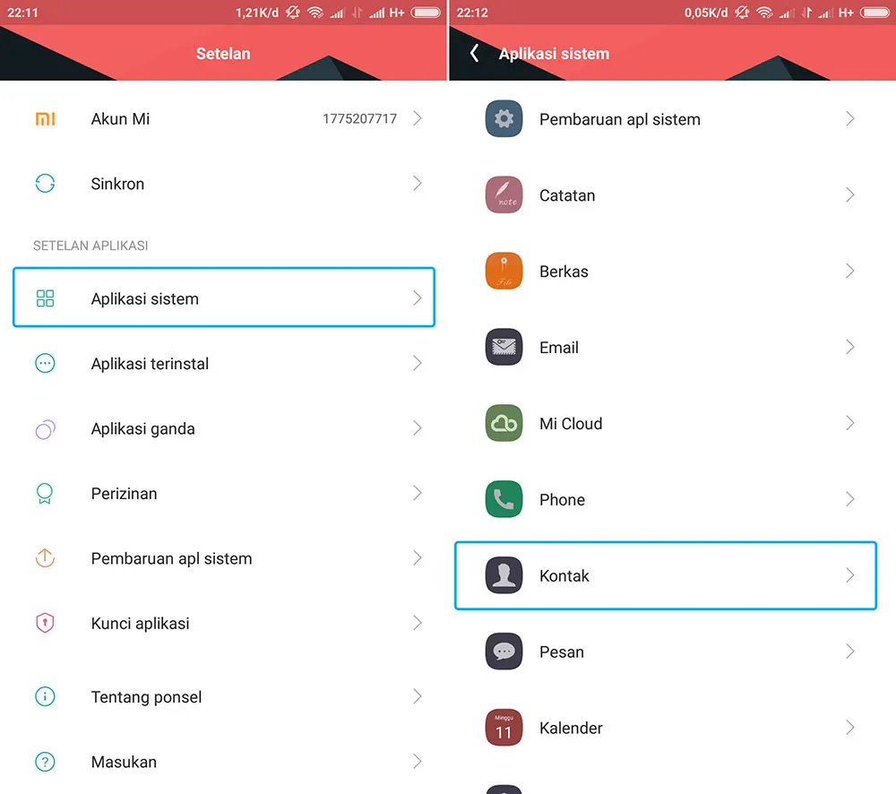 Pilih Aplikasi Telepon
