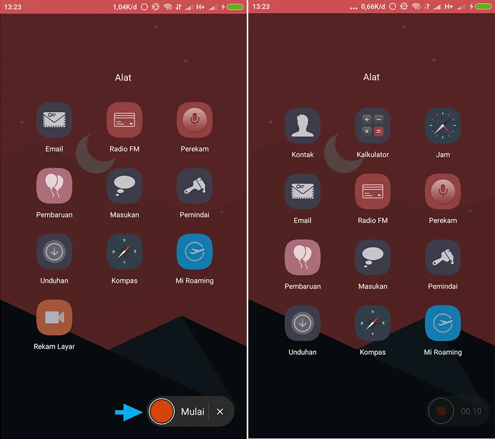 Mulai Rekam Layar Xiaomi